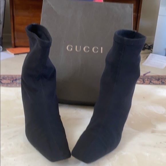 Gucci stivaletto tessuto ankle length boots s 10+ - Picture 1 of 7
